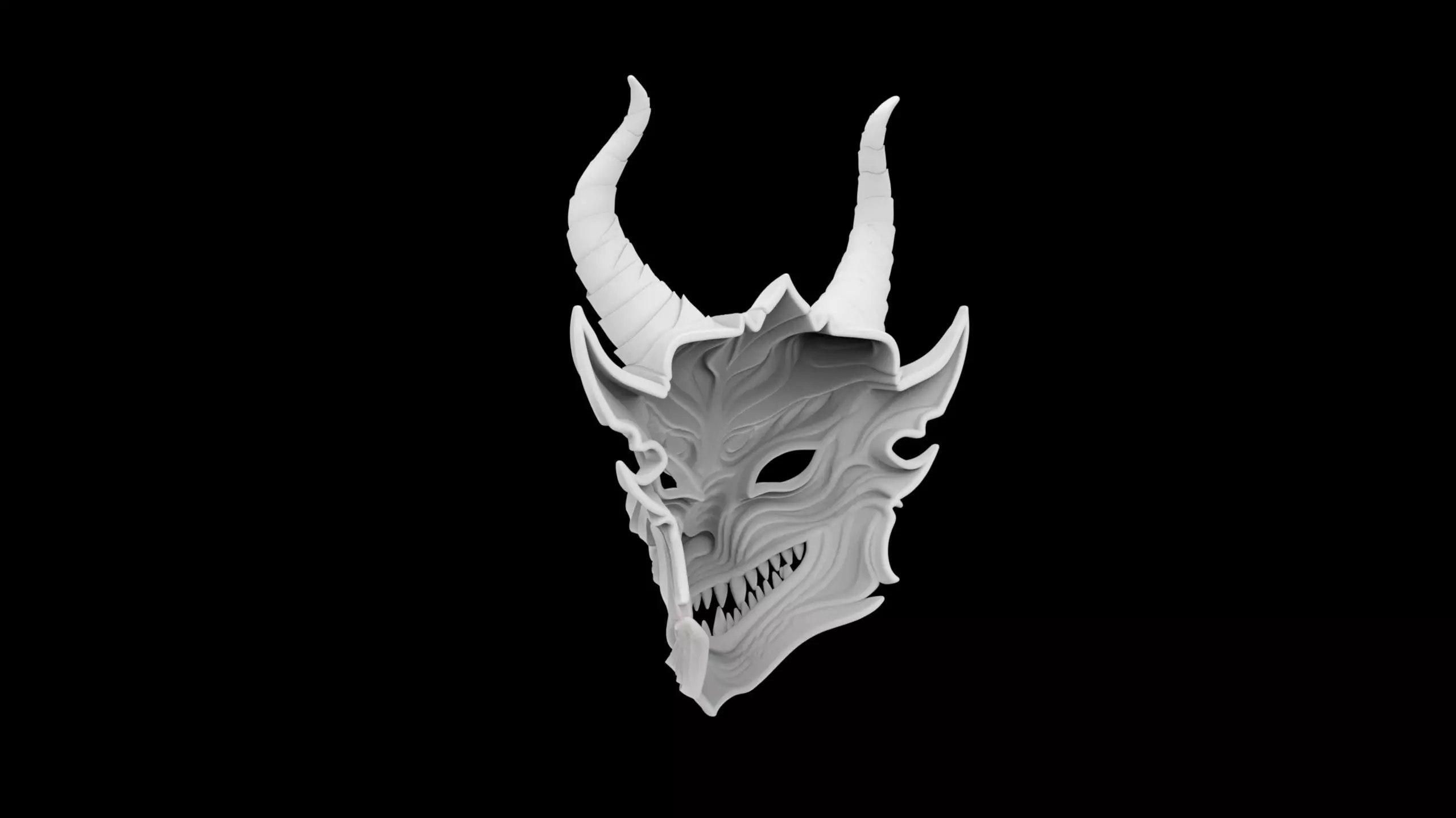 Dragon Mask for 3d Print Slt 3D print model_3