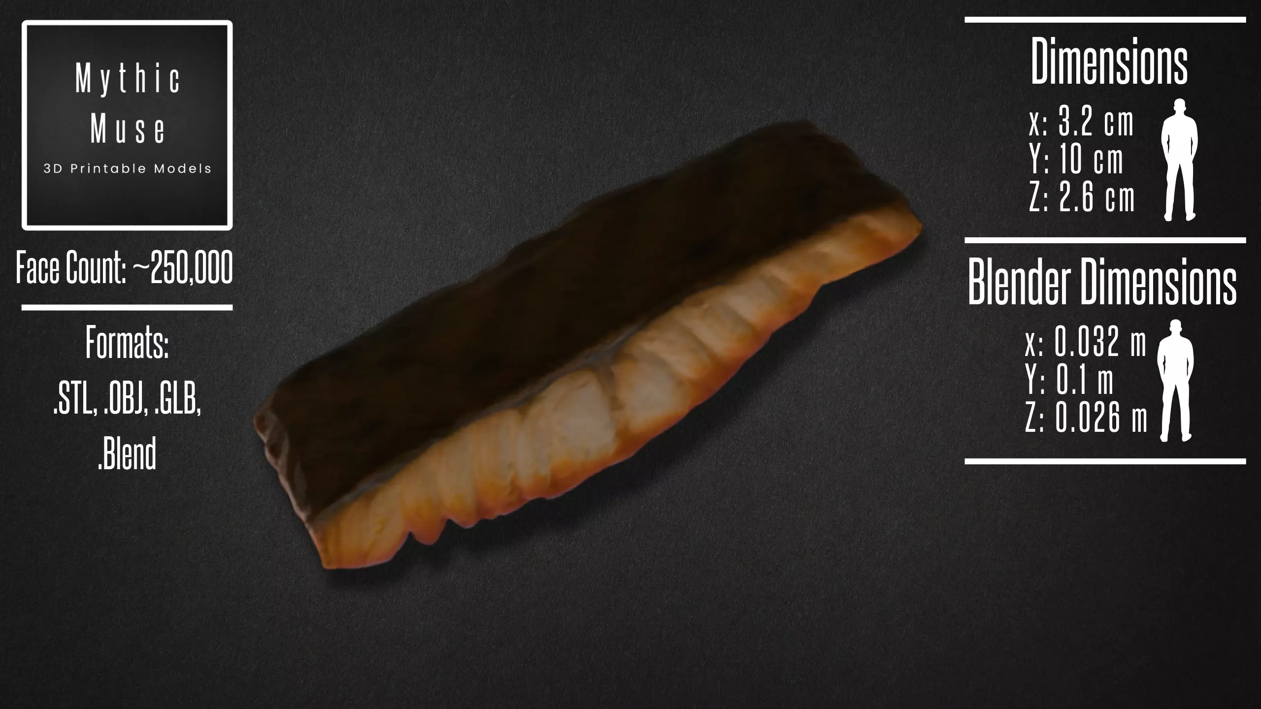 Realistic Grilled Salmon Fillet Model 3D model_6