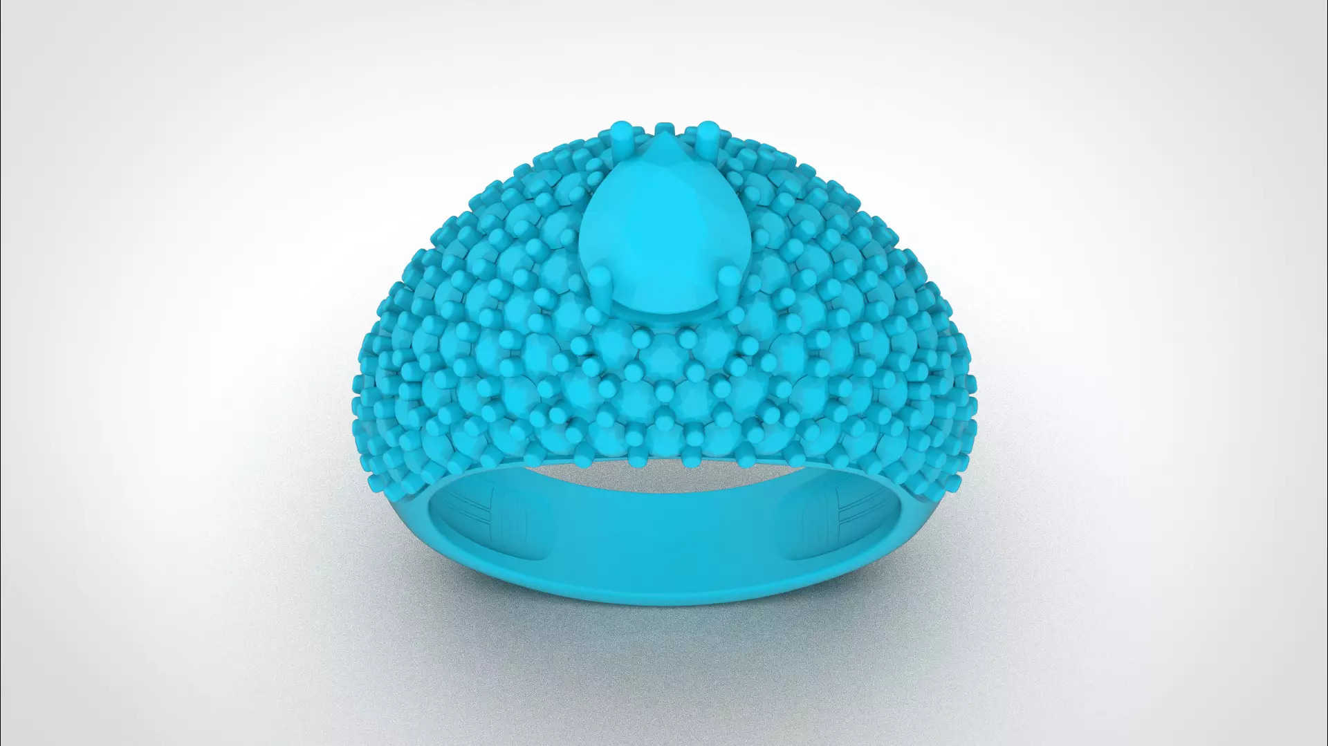 Pave ring stl obj 3D print model R159 3D print model 3D print model_24