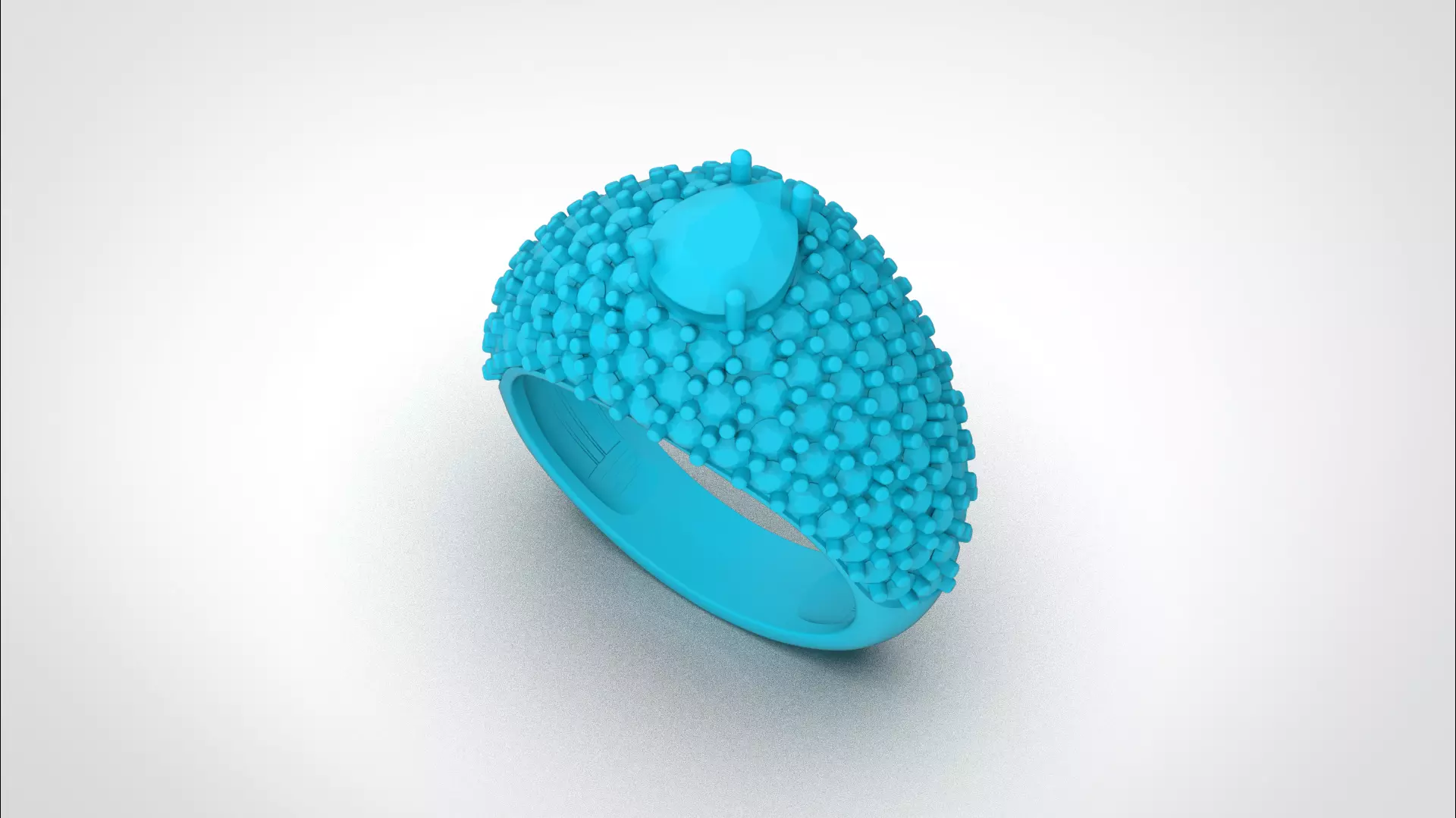 Pave ring stl obj 3D print model R159 3D print model 3D print model_22