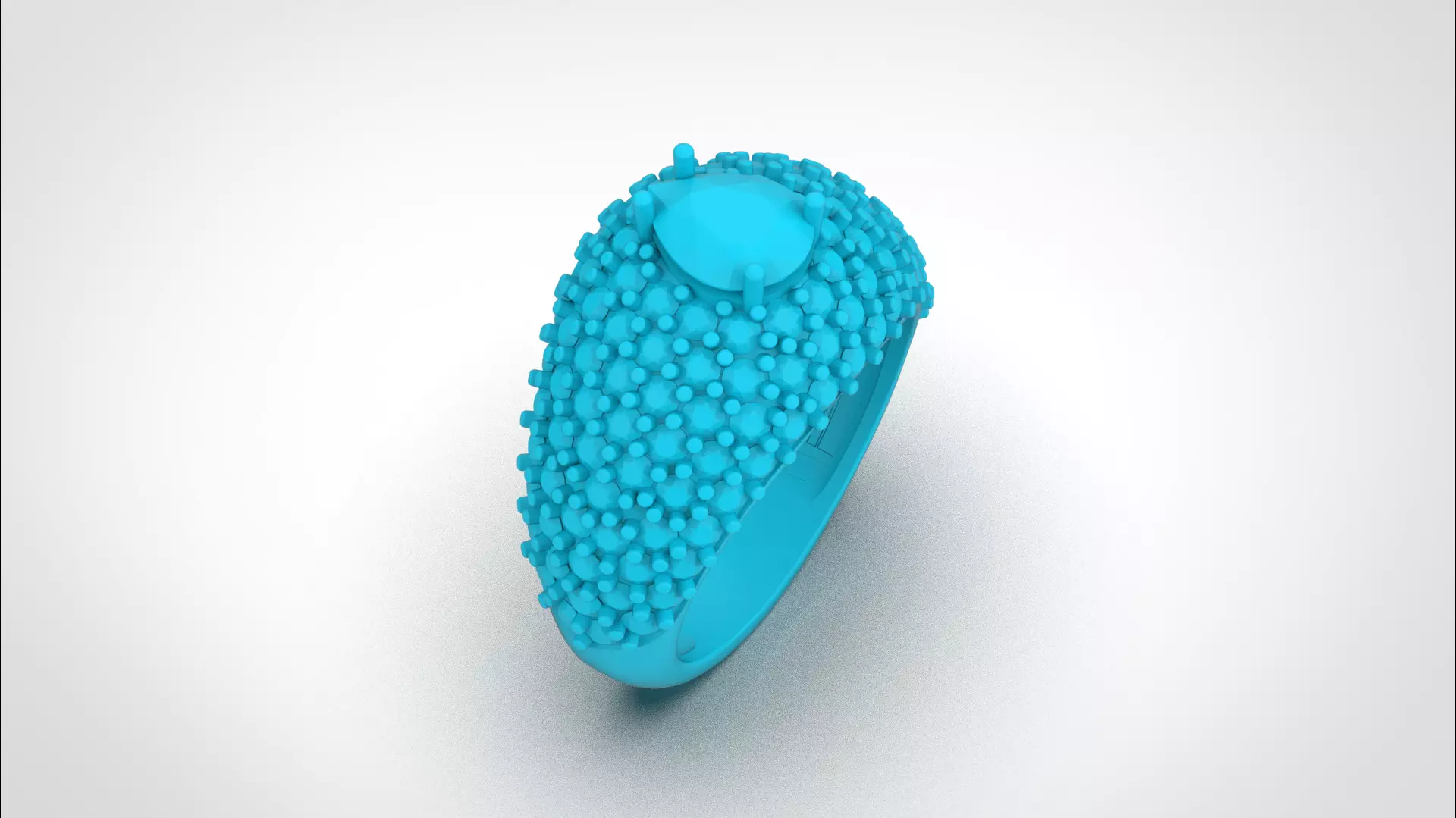 Pave ring stl obj 3D print model R159 3D print model 3D print model_28