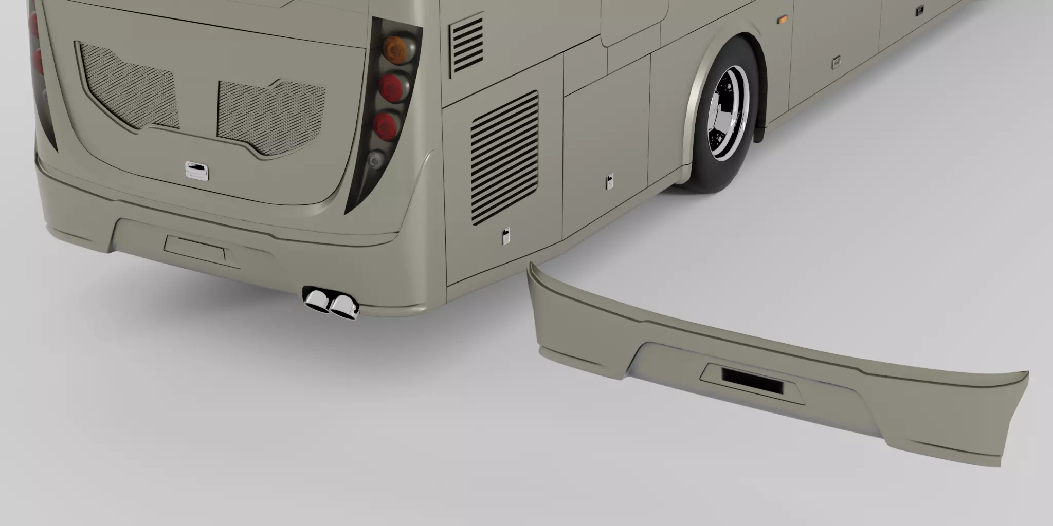 SKSBus E128 Premium 3D Model with Variations and Textures Low-poly 3D model_10
