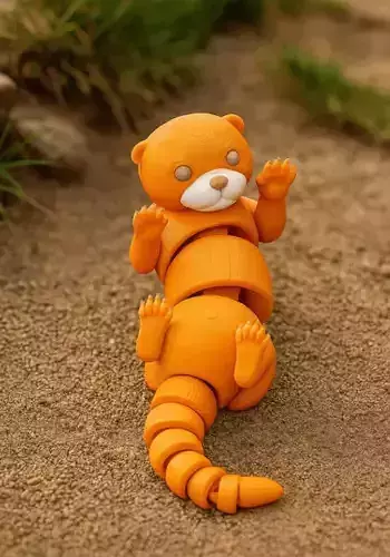 Articulated Charming Otter Toy 3d stl