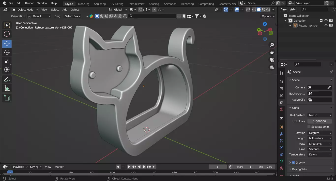 Cat-Shaped Organizer 3D print model_3