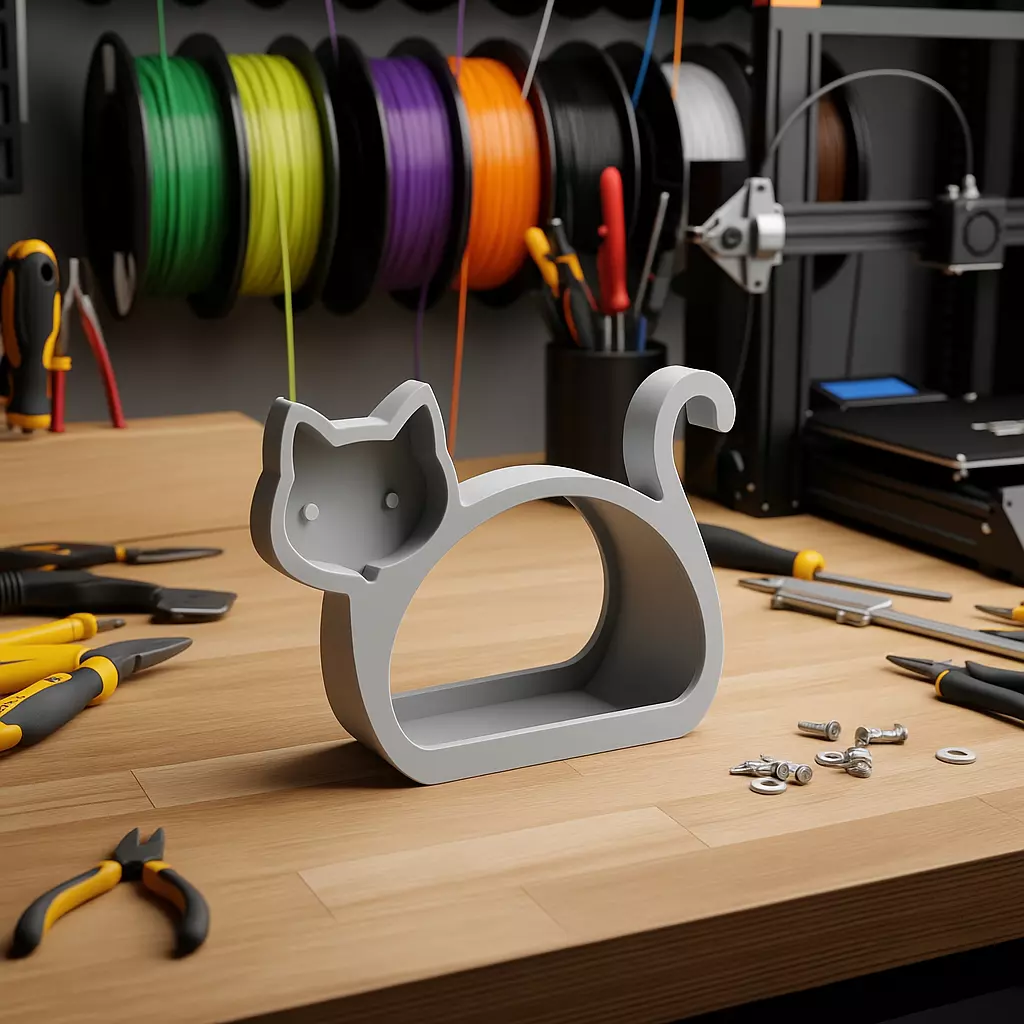 Cat-Shaped Organizer 3D print model_1