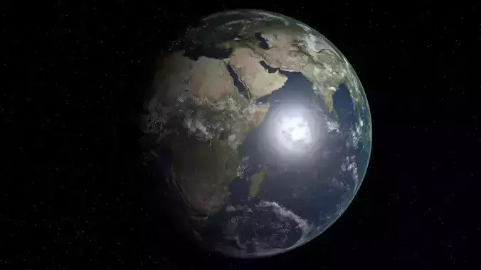 Earth And Moon Planets 3D High Resolution