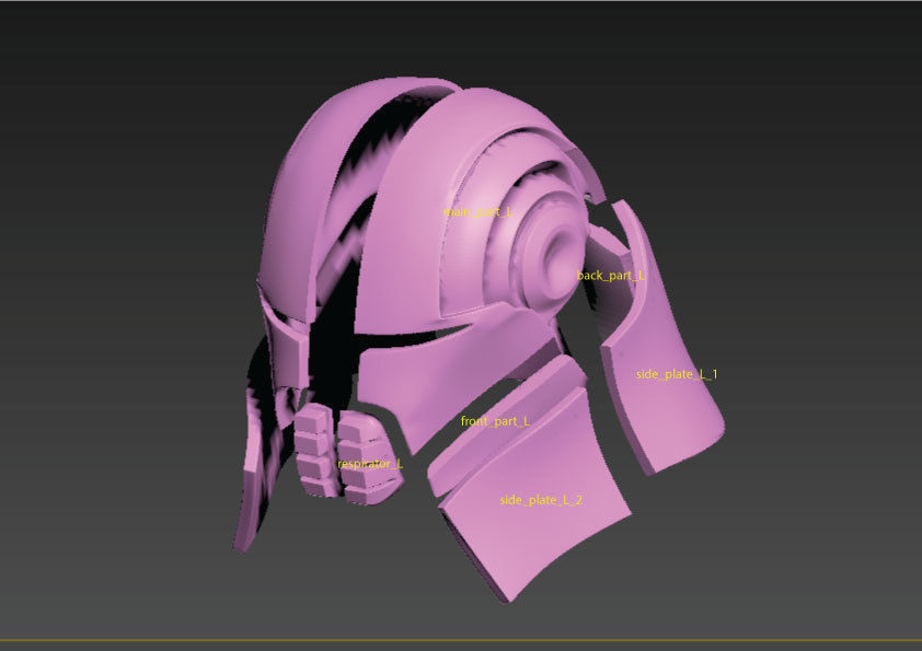 Star Wars Starkiller helmet 3D print model_7