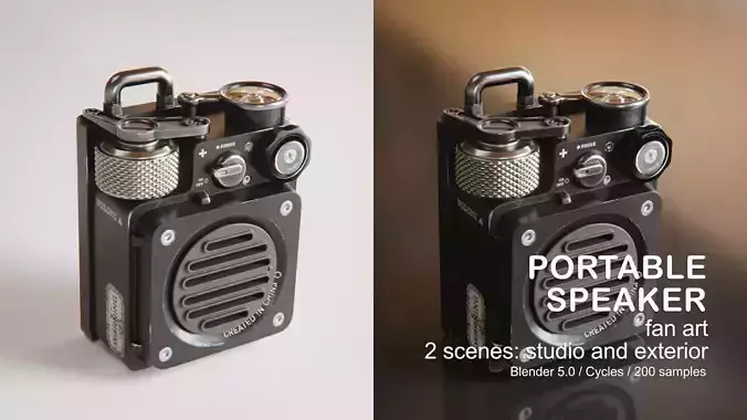 Portable speaker fan art