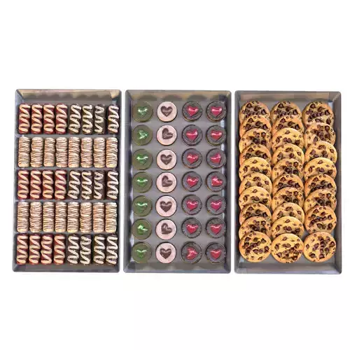Sweet Trays Set - with PBR 4k Materials 3D model 3