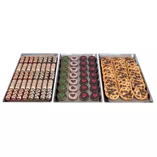 Sweet Trays Set - with PBR 4k Materials 3D model 2