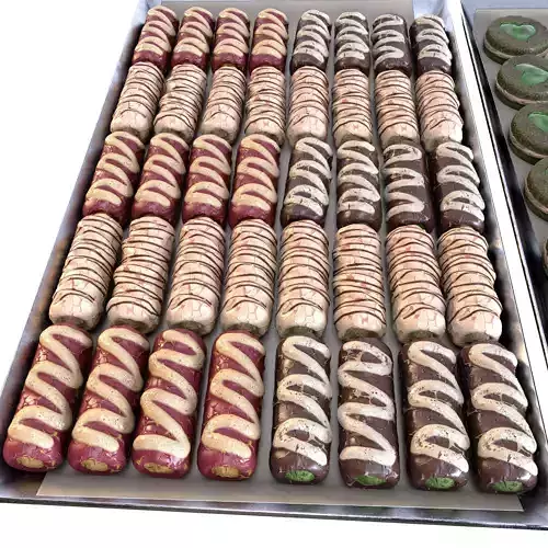 Sweet Trays Set - with PBR 4k Materials 3D model 6