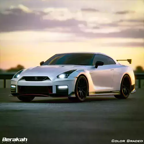 Blender Nissan GTR Cinematic Render 3D model