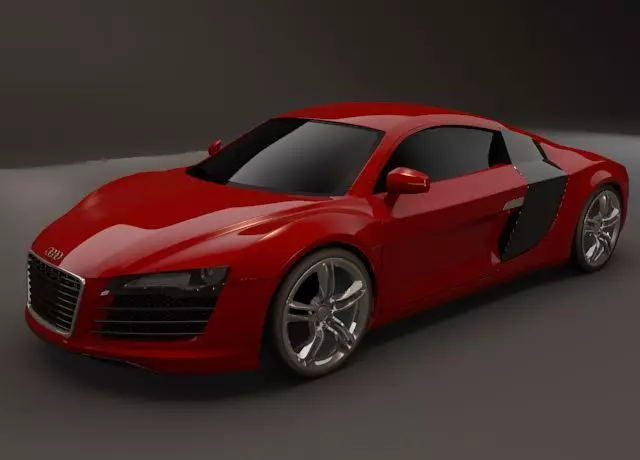 AUDI R8 Free low-poly 3D model_0