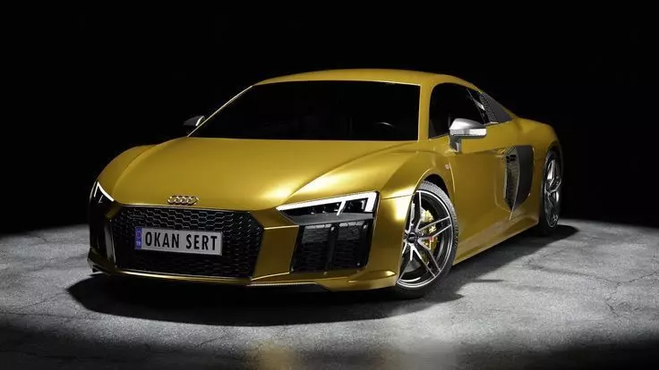 AUDI R8 Free low-poly 3D model_1