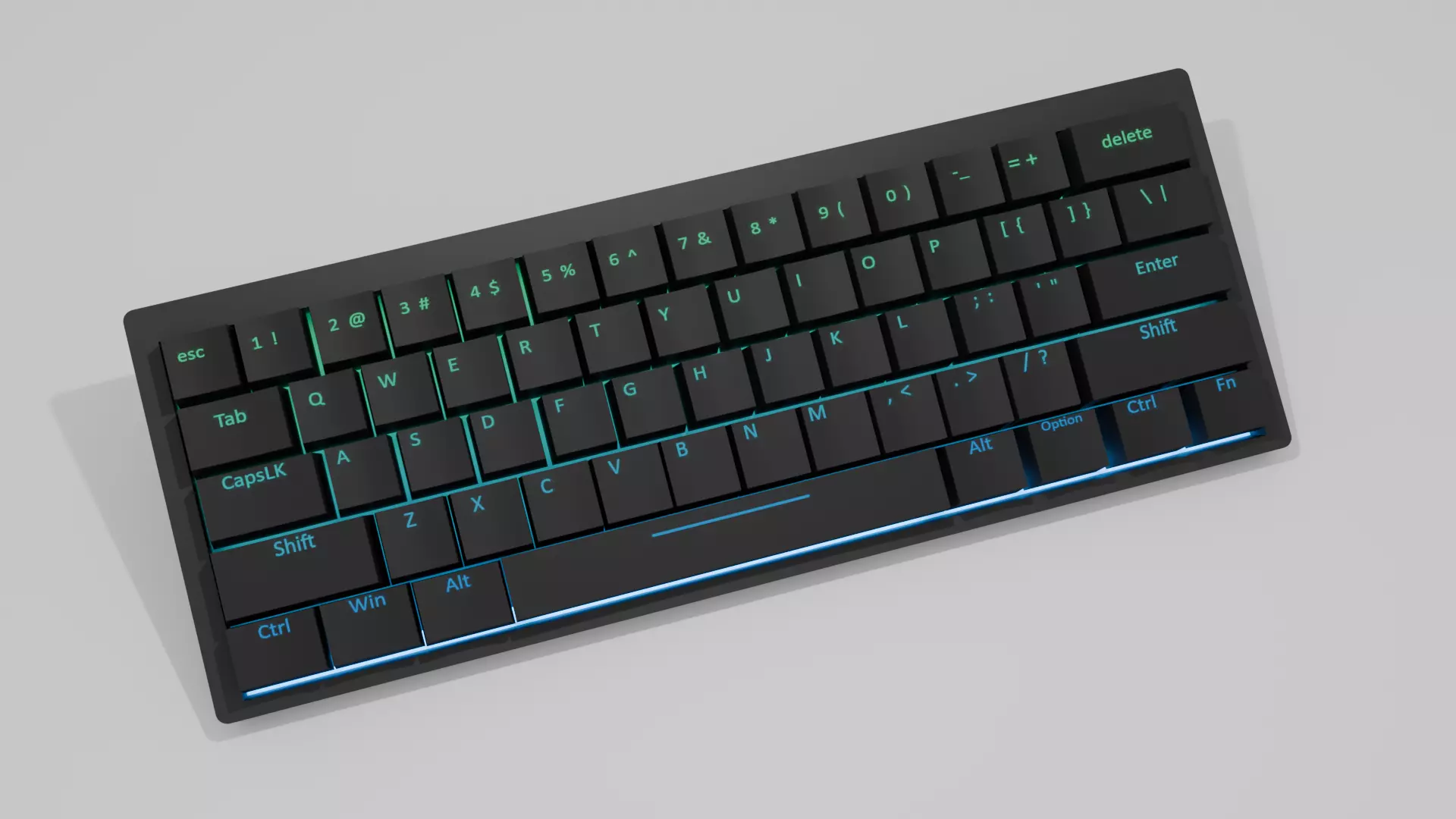 gaming keyboard GK61 Free 3D model