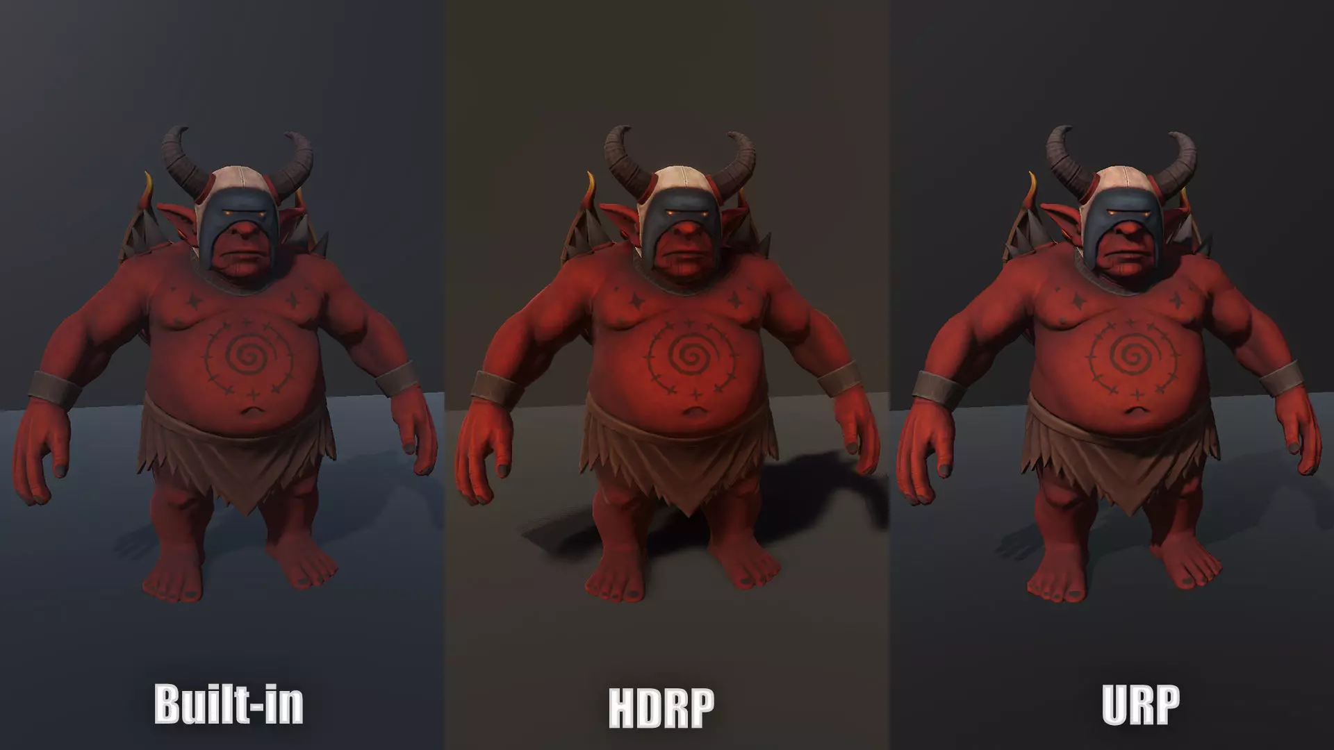 Demon Berserk - Game ready character Low-poly 3D model_11