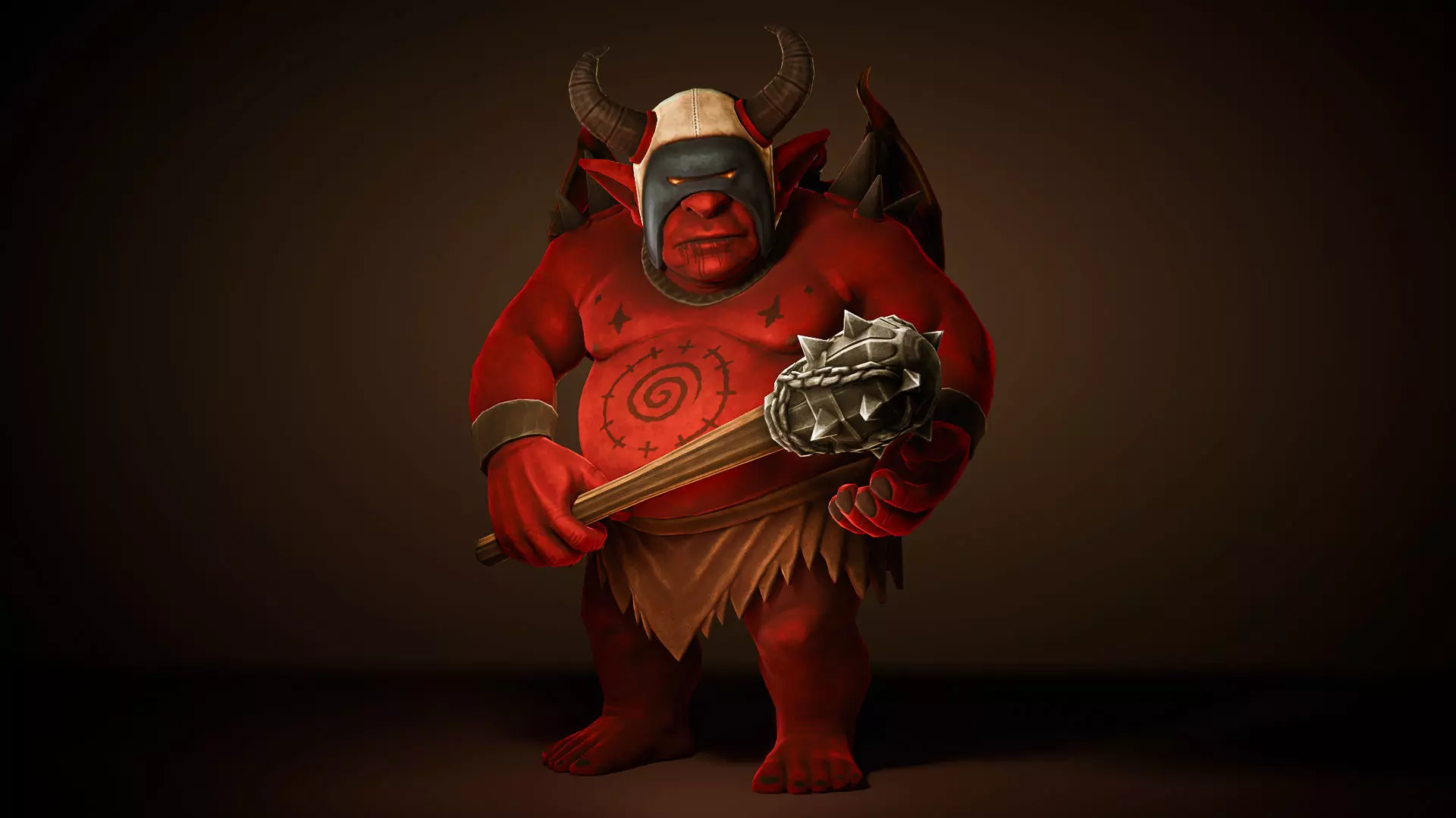 Demon Berserk - Game ready character Low-poly 3D model_2