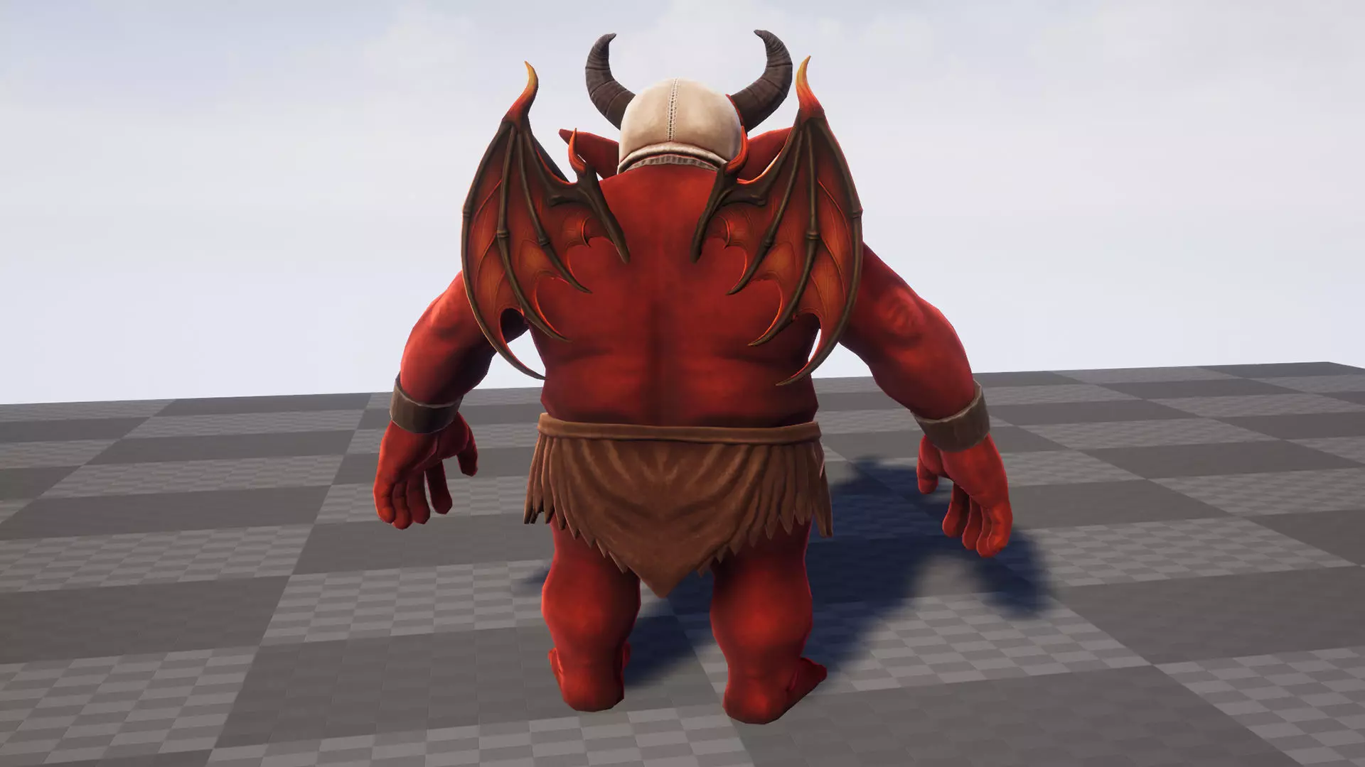 Demon Berserk - Game ready character Low-poly 3D model_4