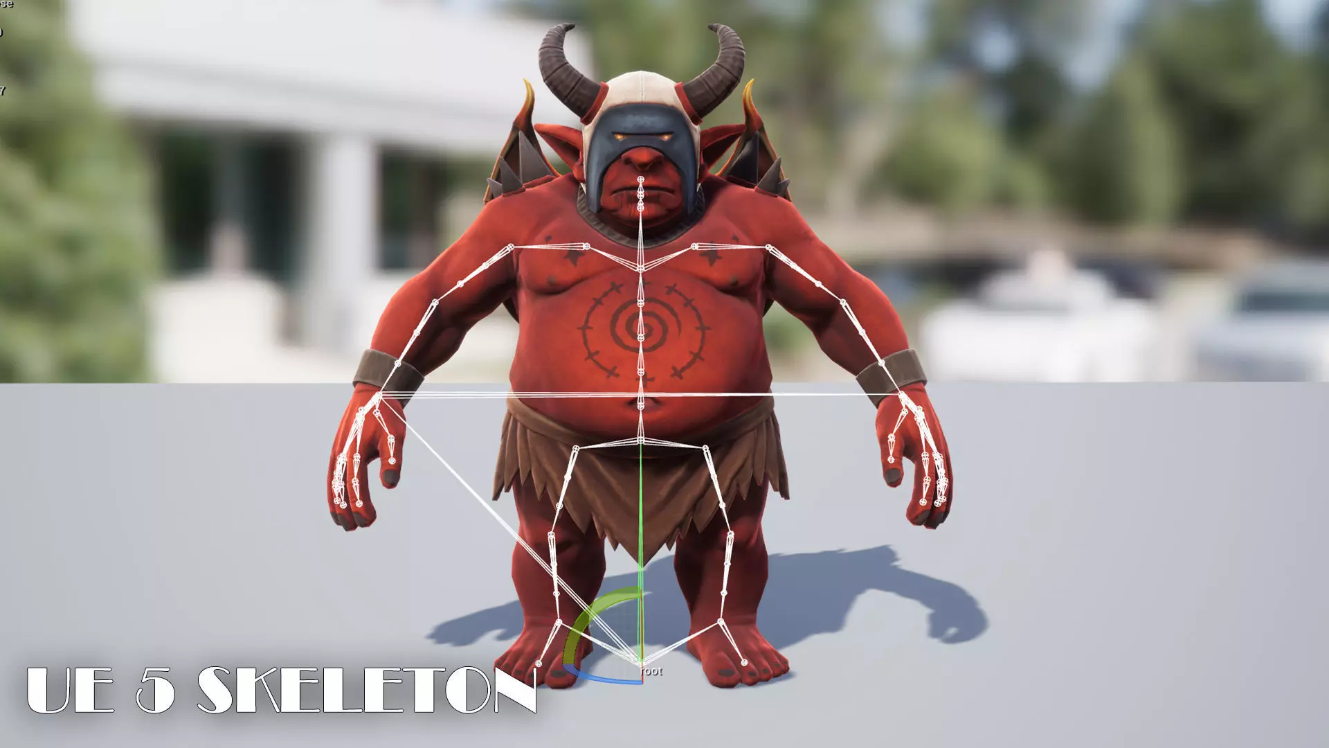 Demon Berserk - Game ready character Low-poly 3D model_7
