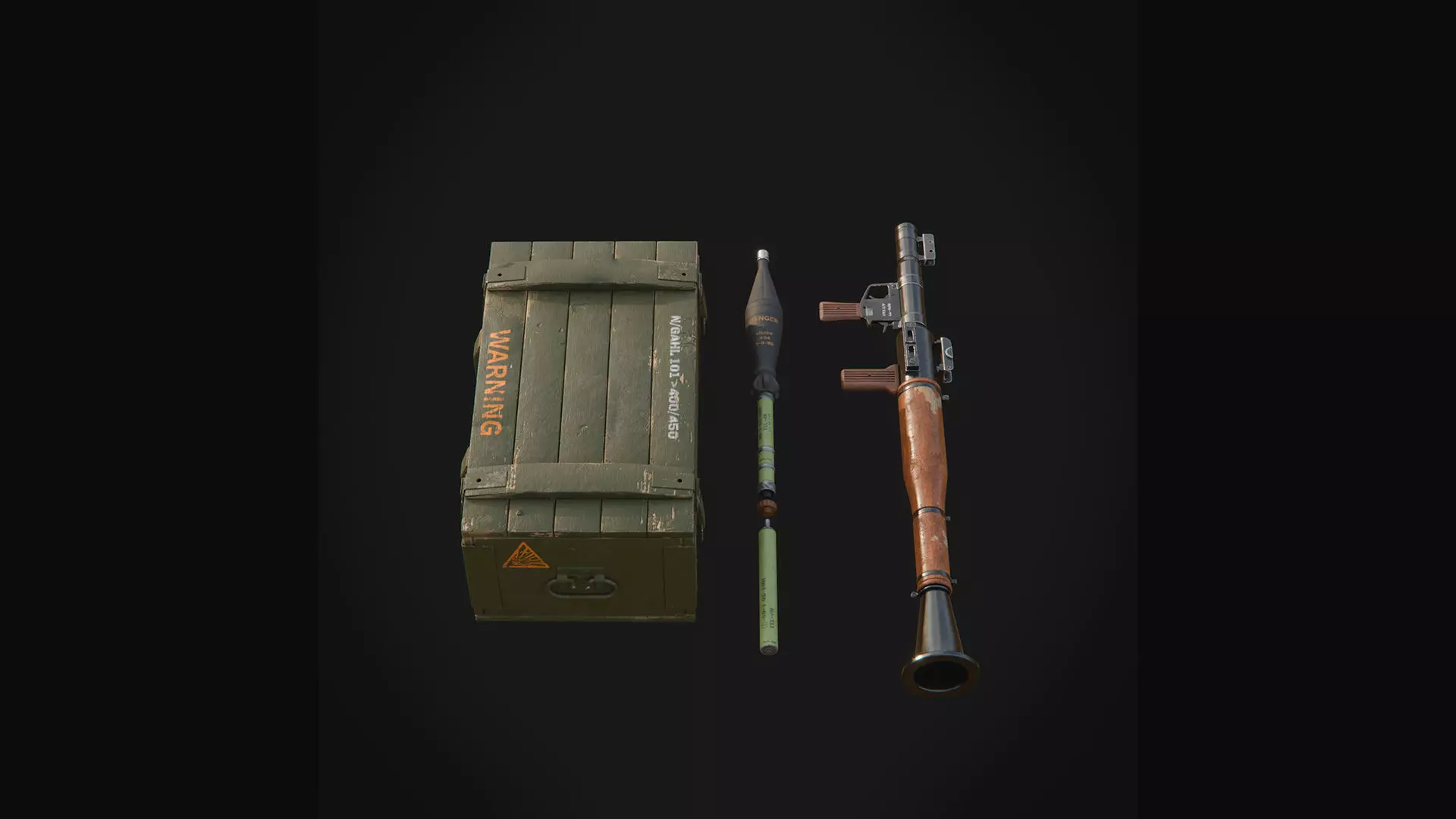 RPG rocket launcher KIT 3D model_9