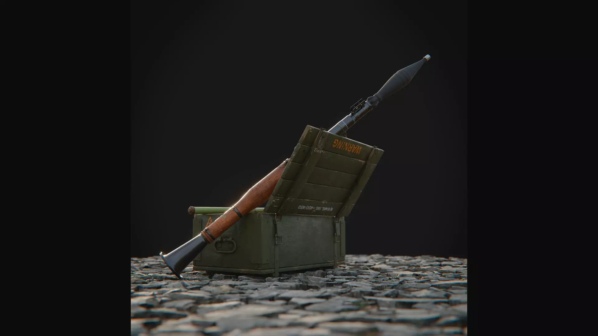 RPG rocket launcher KIT 3D model_4