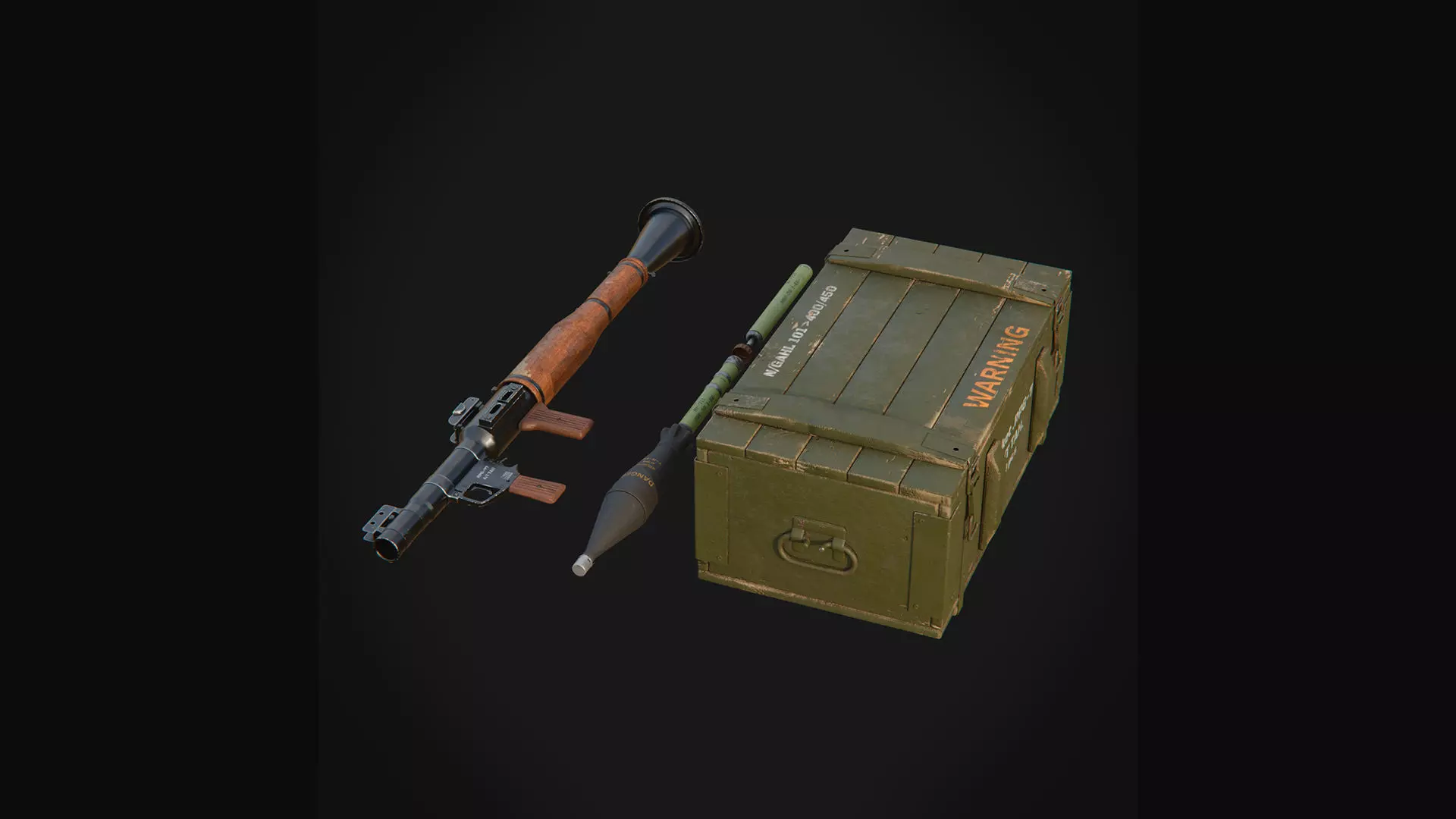 RPG rocket launcher KIT 3D model_10