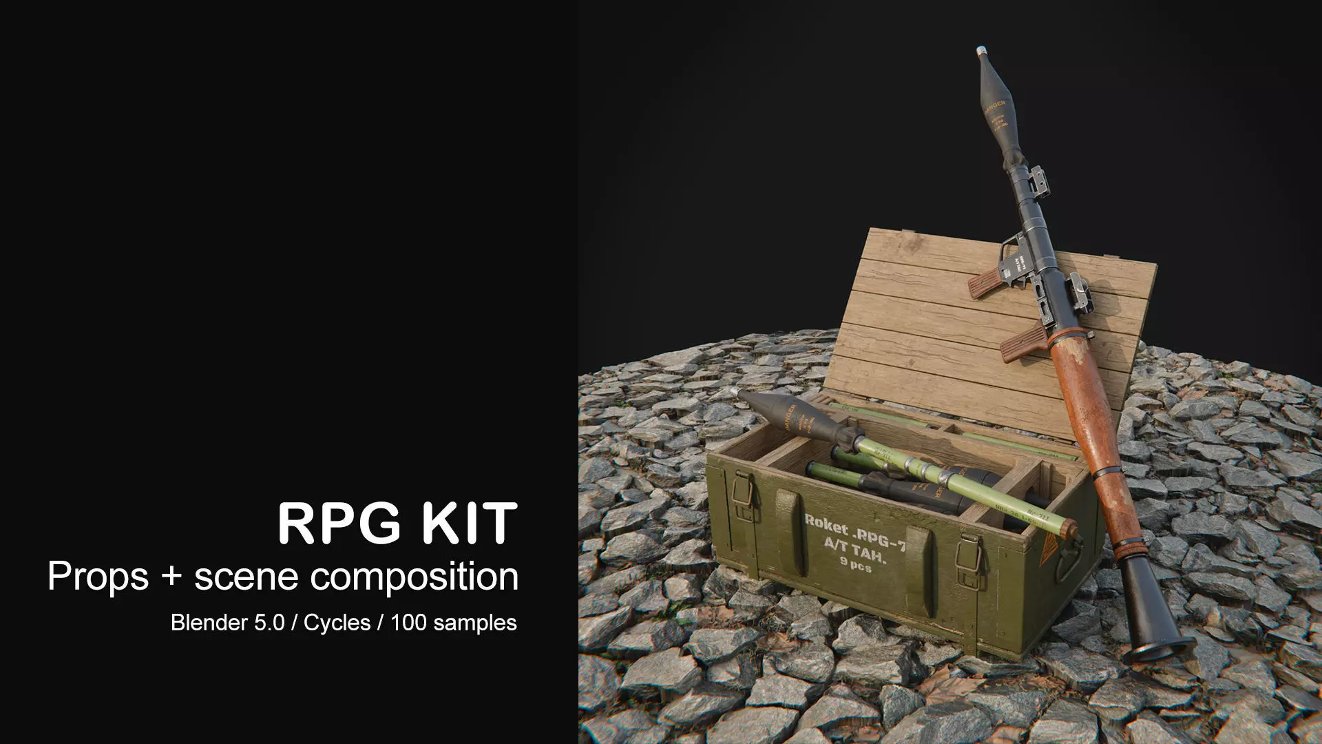 RPG rocket launcher KIT 3D model_0