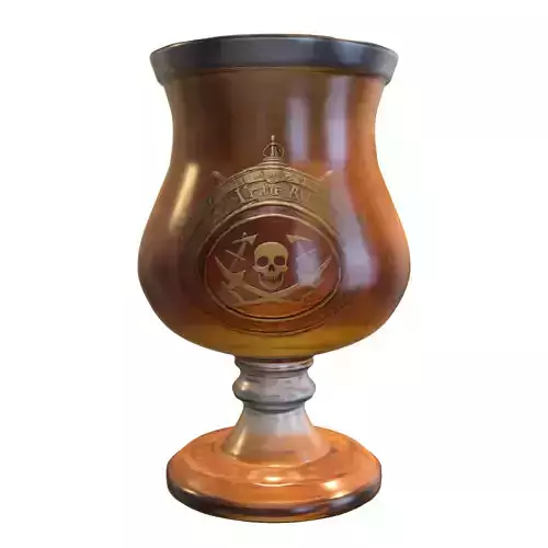 Pirate Skull Engraved Rum Goblet