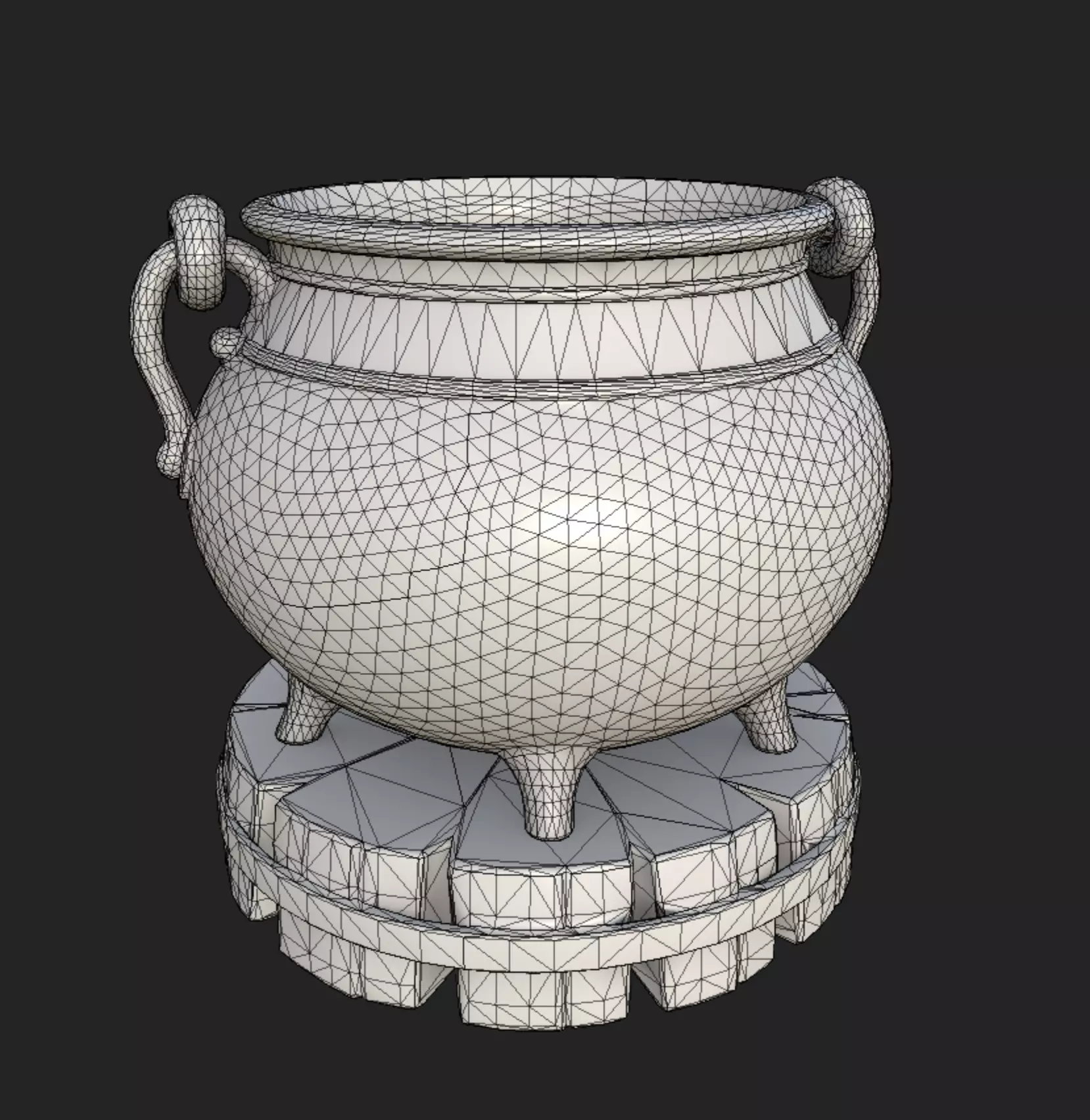 Enchanted Copper Cauldron - PBR - Textured Low-poly 3D model_6