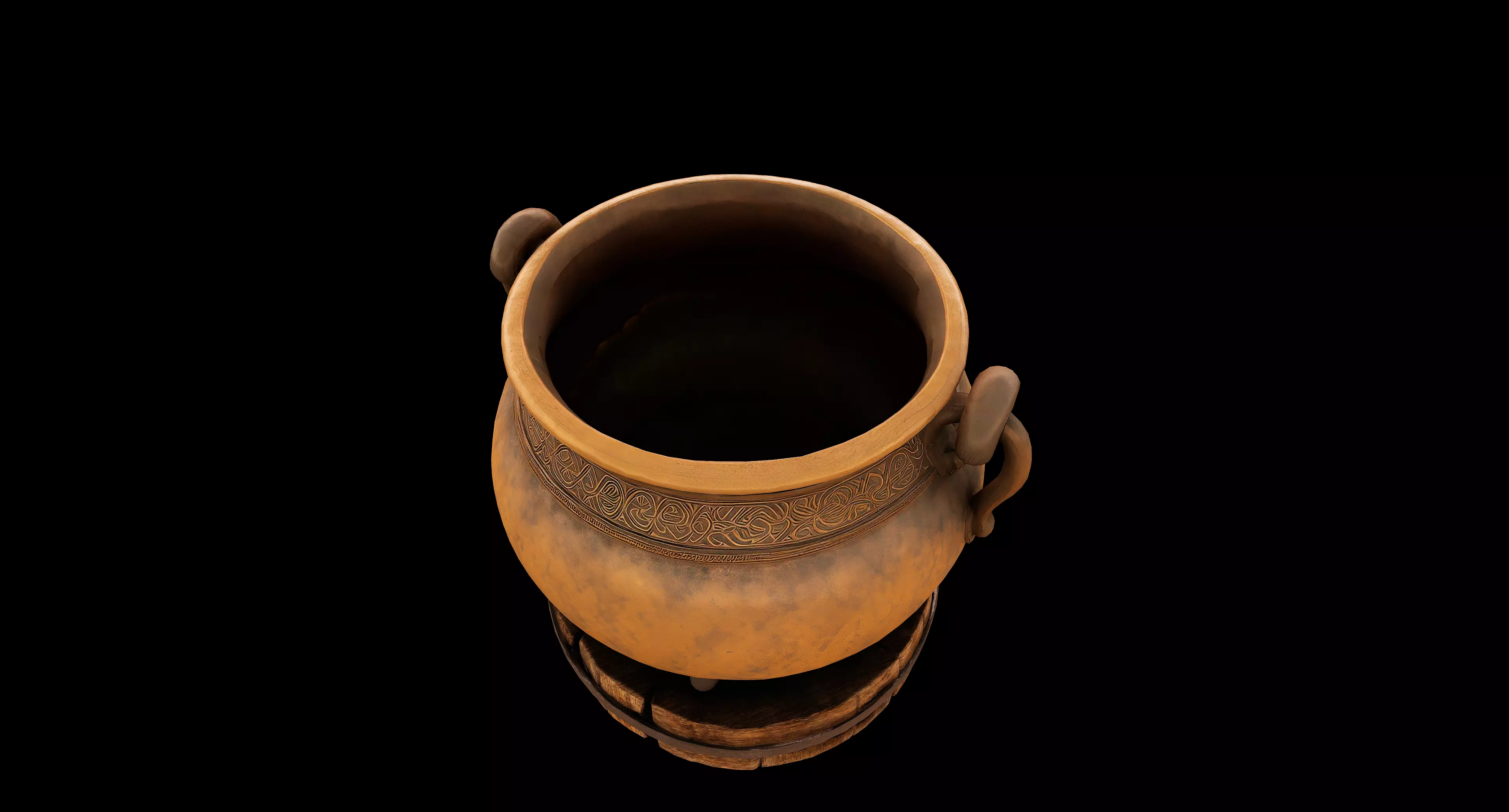 Enchanted Copper Cauldron - PBR - Textured Low-poly 3D model_5