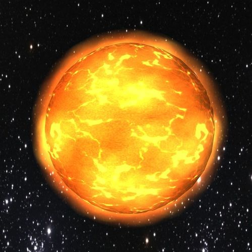 Low poly sun glowing ball of fire Low-poly 3D model