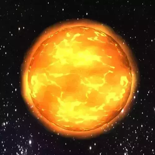 Low poly sun glowing ball of fire Low-poly 3D model