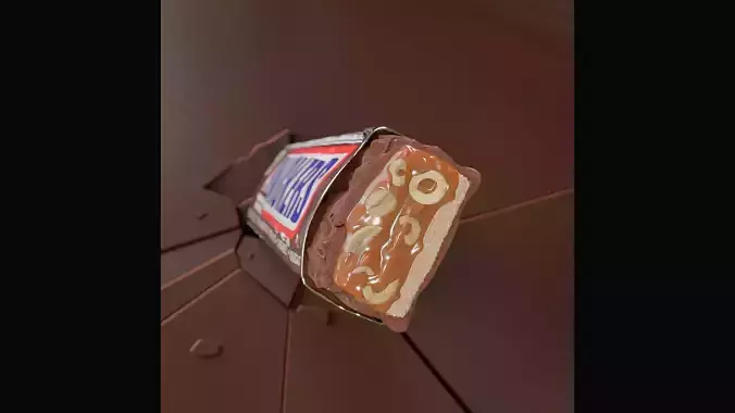 Chocolate bar Snickers 3D model 2