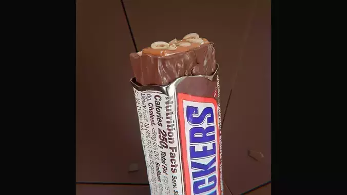 Chocolate bar Snickers 3D model 3