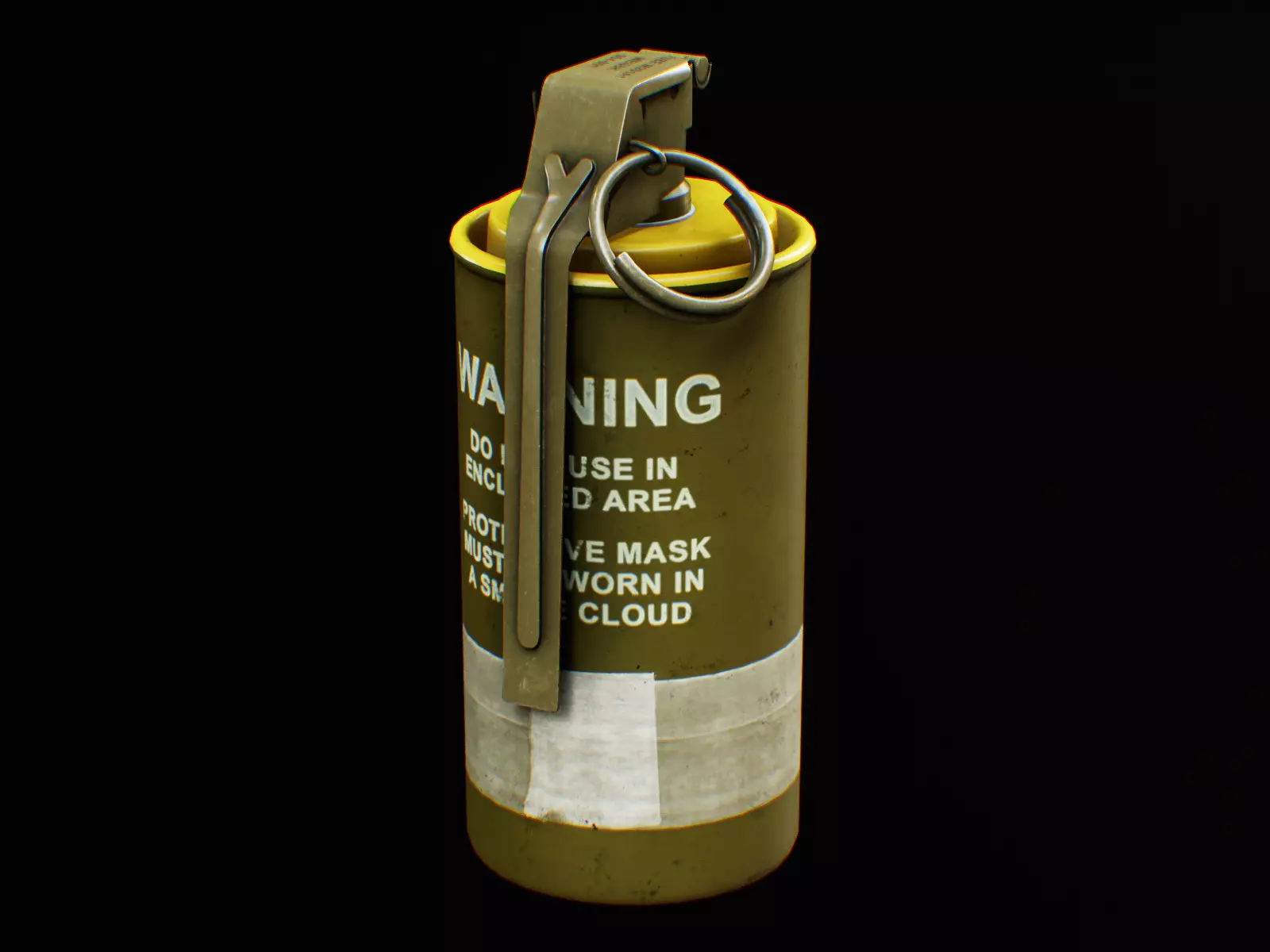 The M18  Smoke Grenade  Low-poly 3D model_16