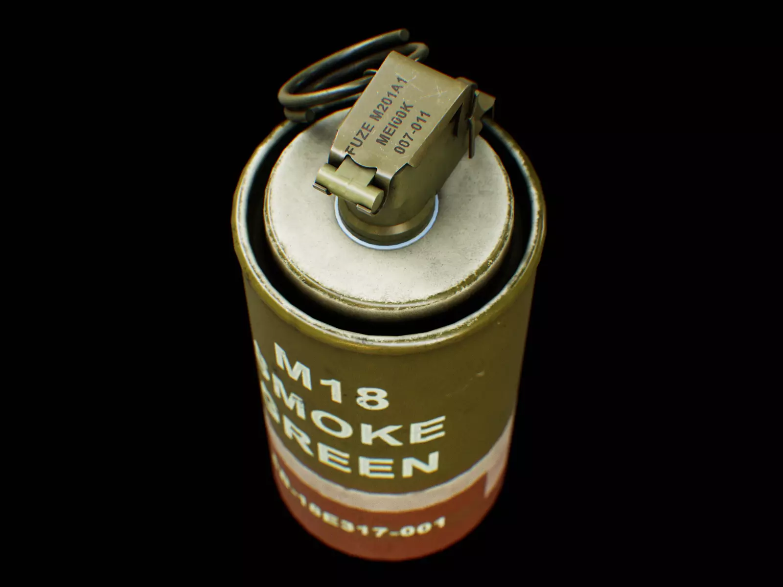 The M18  Smoke Grenade  Low-poly 3D model_9