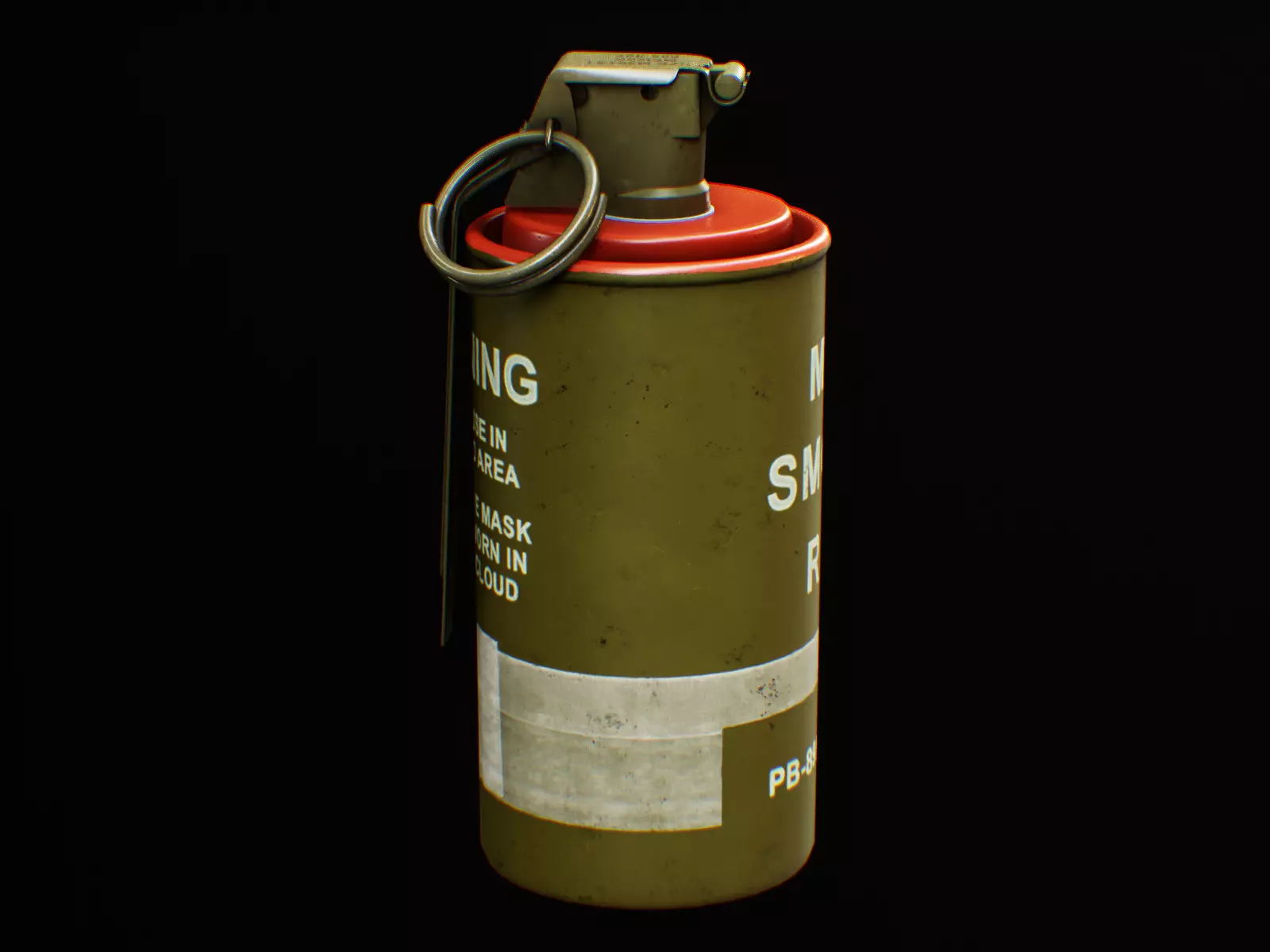 The M18  Smoke Grenade  Low-poly 3D model_15