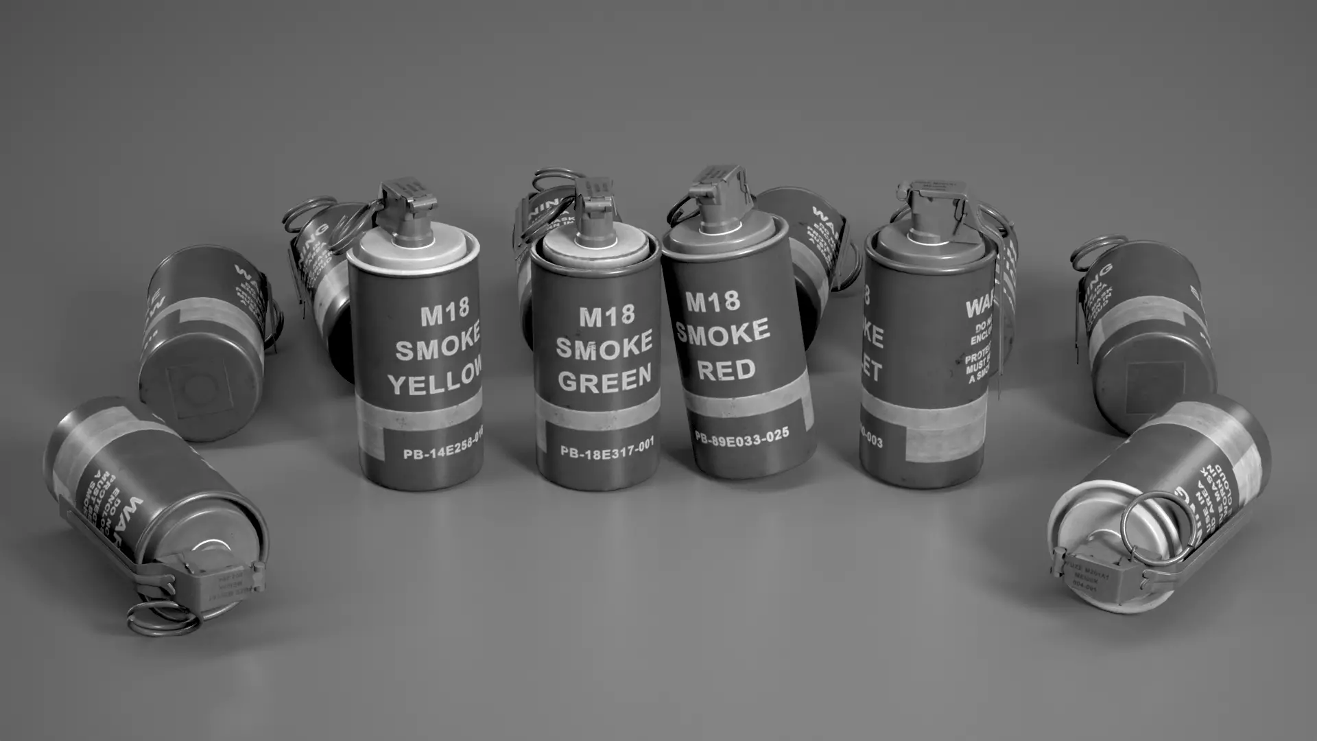 The M18  Smoke Grenade  Low-poly 3D model_23