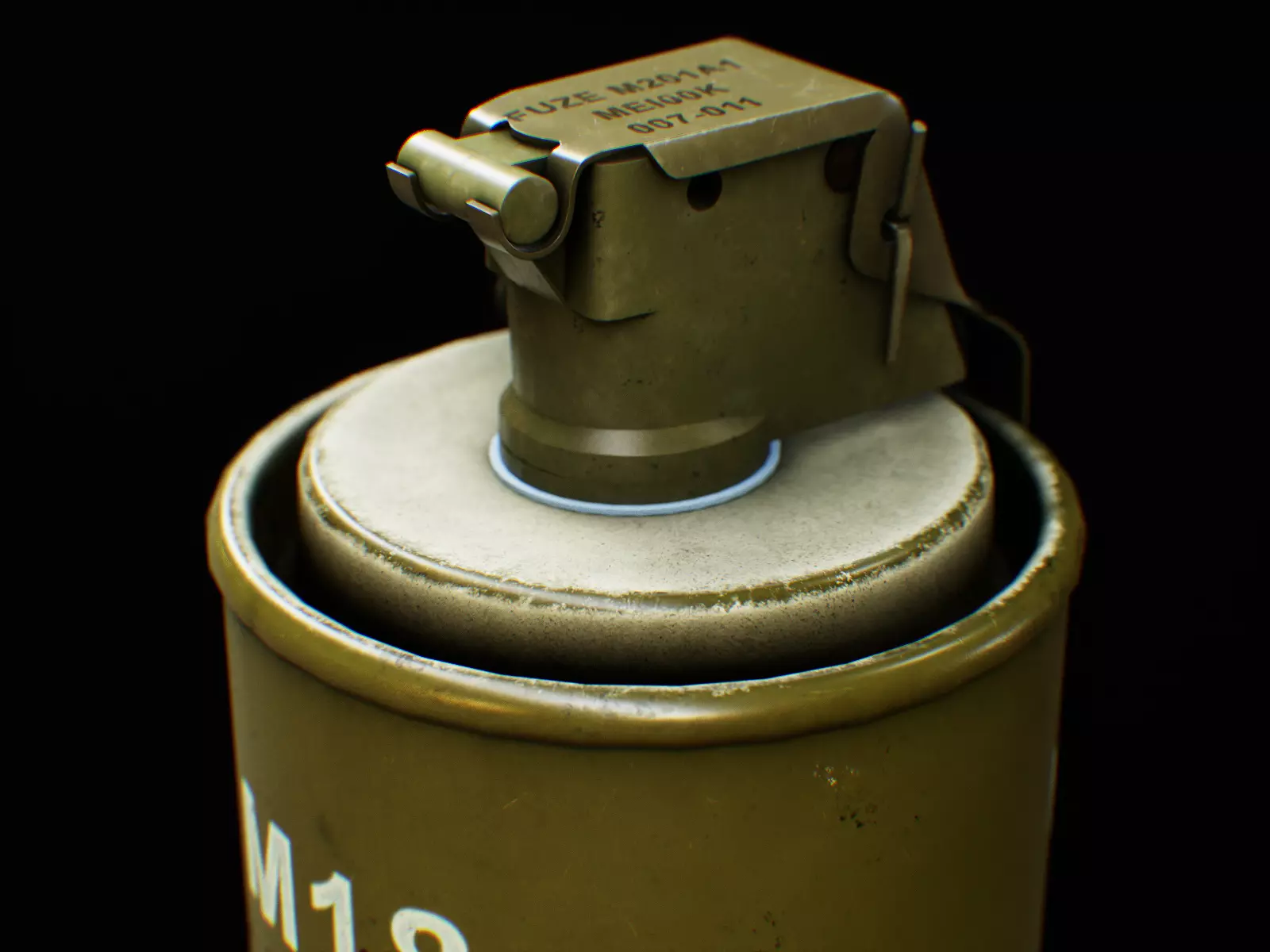 The M18  Smoke Grenade  Low-poly 3D model_17