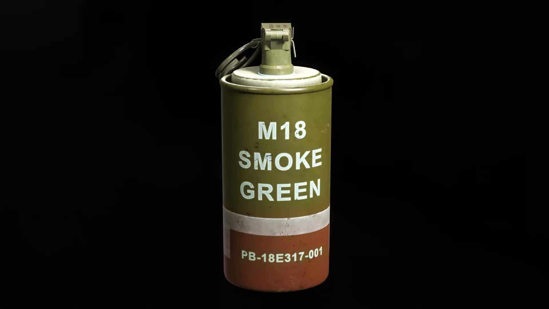 The M18  Smoke Grenade  Low-poly 3D model_8