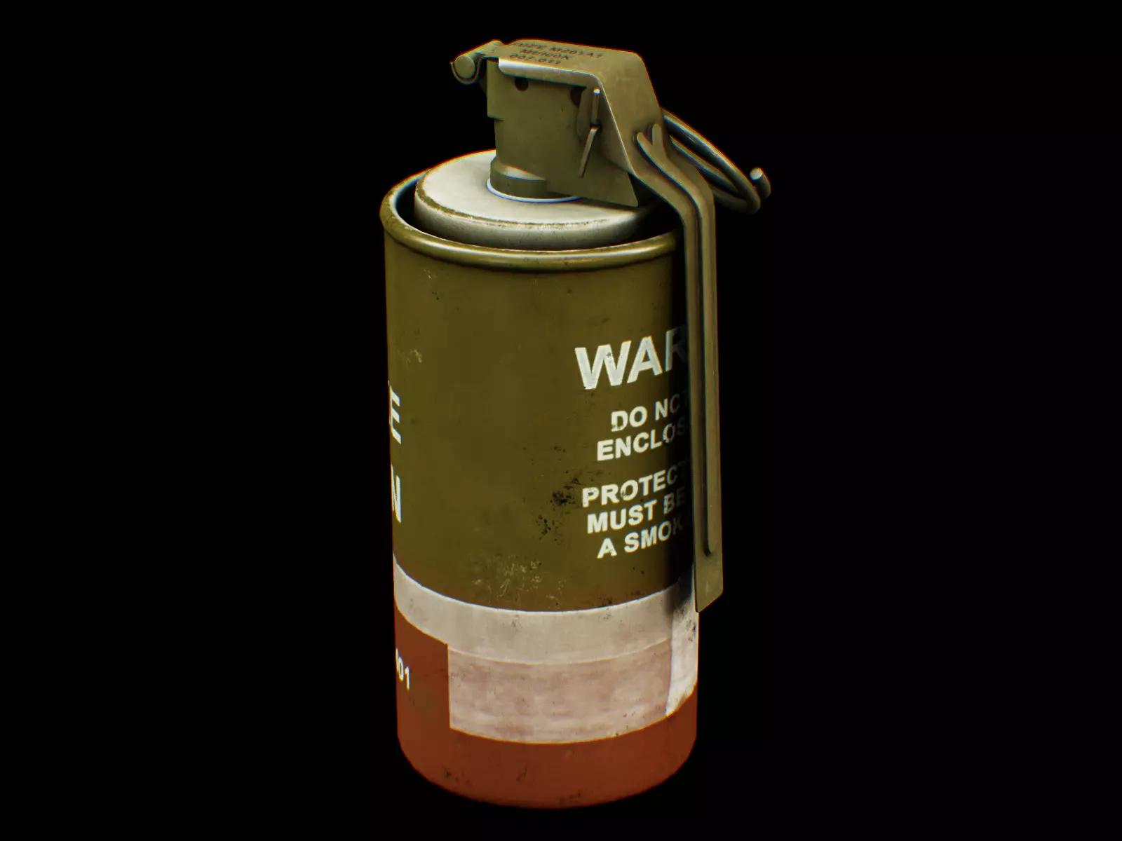 The M18  Smoke Grenade  Low-poly 3D model_11