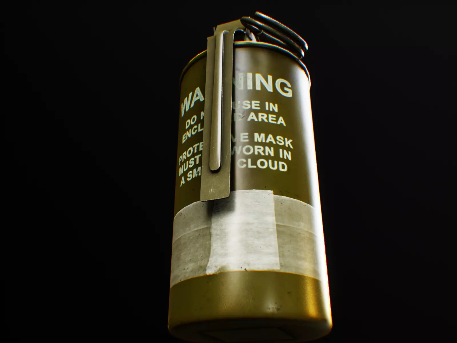 The M18  Smoke Grenade  Low-poly 3D model_3