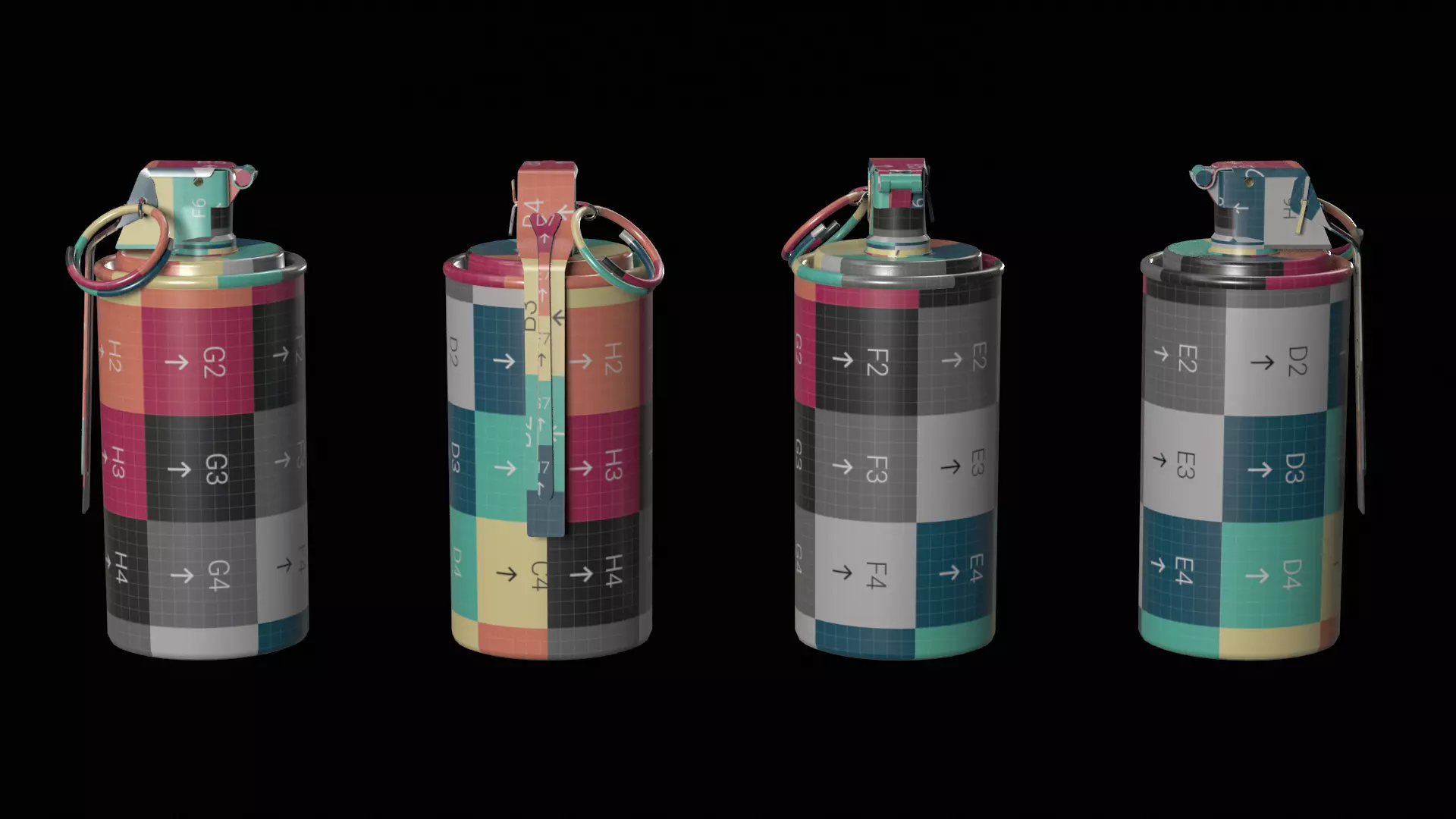 The M18  Smoke Grenade  Low-poly 3D model_22
