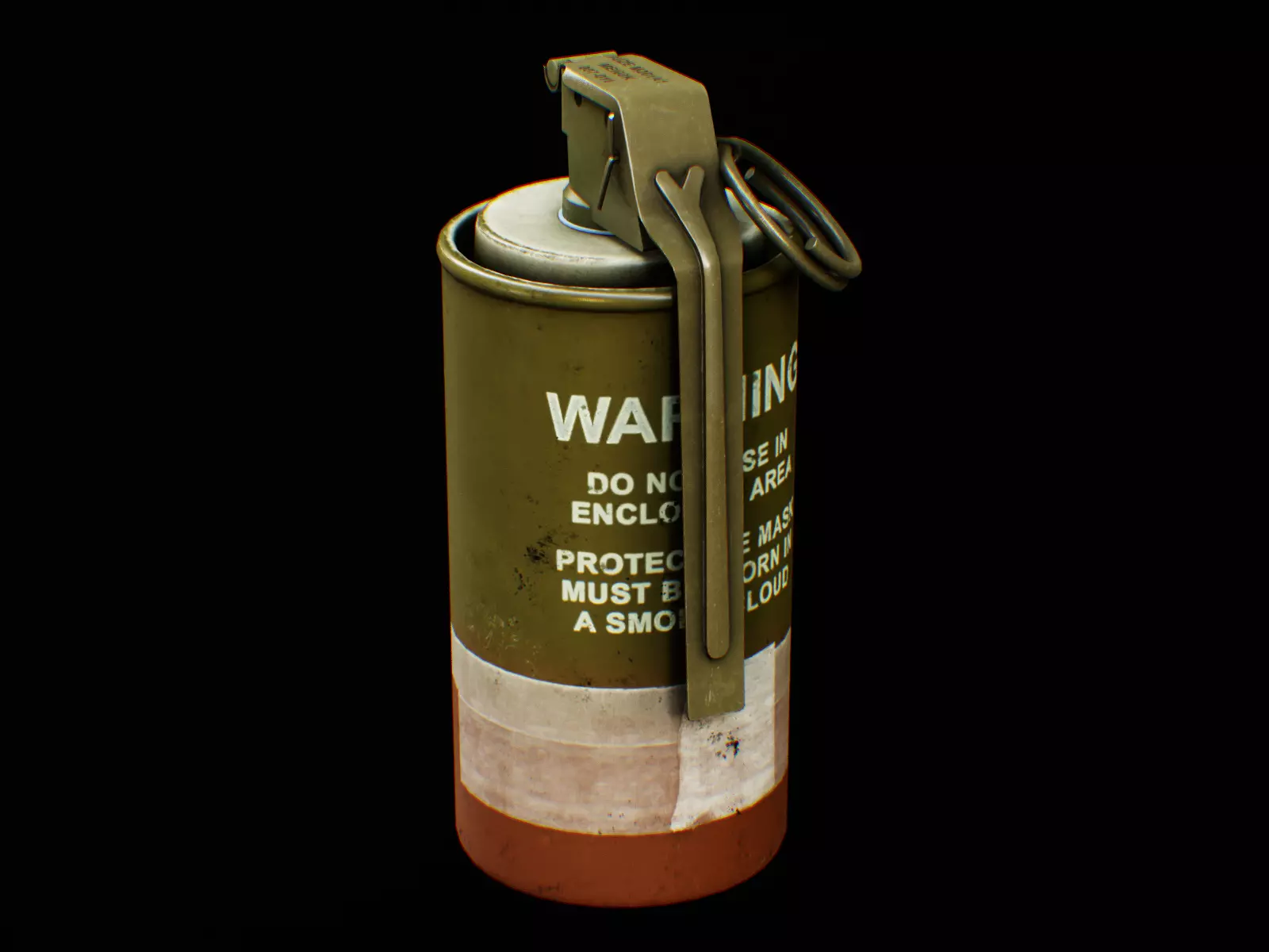 The M18  Smoke Grenade  Low-poly 3D model_13