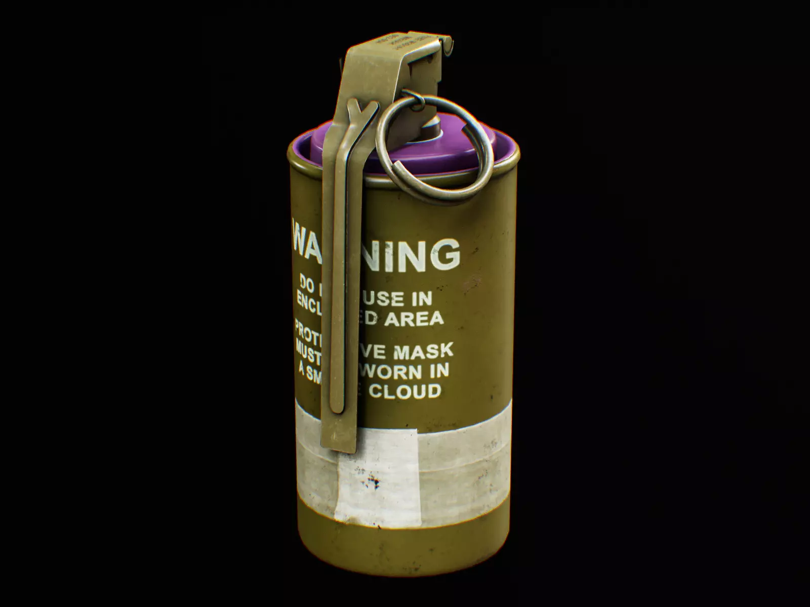The M18  Smoke Grenade  Low-poly 3D model_10