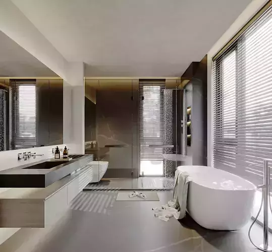 modern bathroom interior scenes 03 3D model