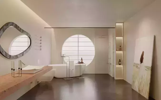 modern bathroom interior scenes 06
