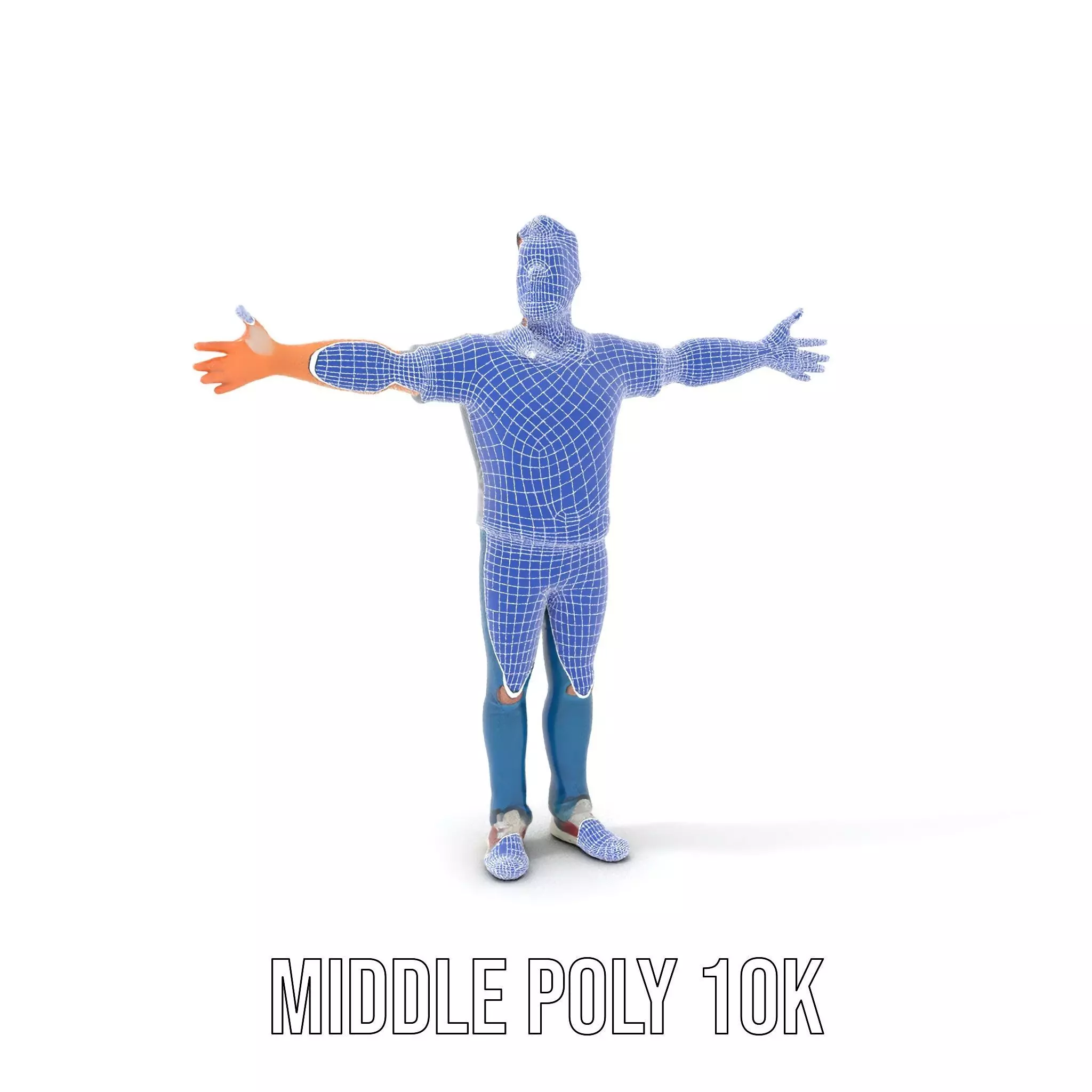 Casual Male Character Model Pack with Jeans and Polo Shirt Low-poly 3D model_13