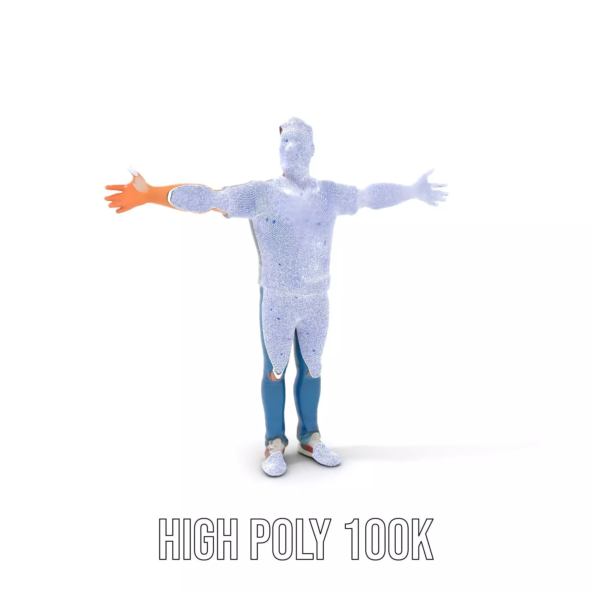 Casual Male Character Model Pack with Jeans and Polo Shirt Low-poly 3D model_5