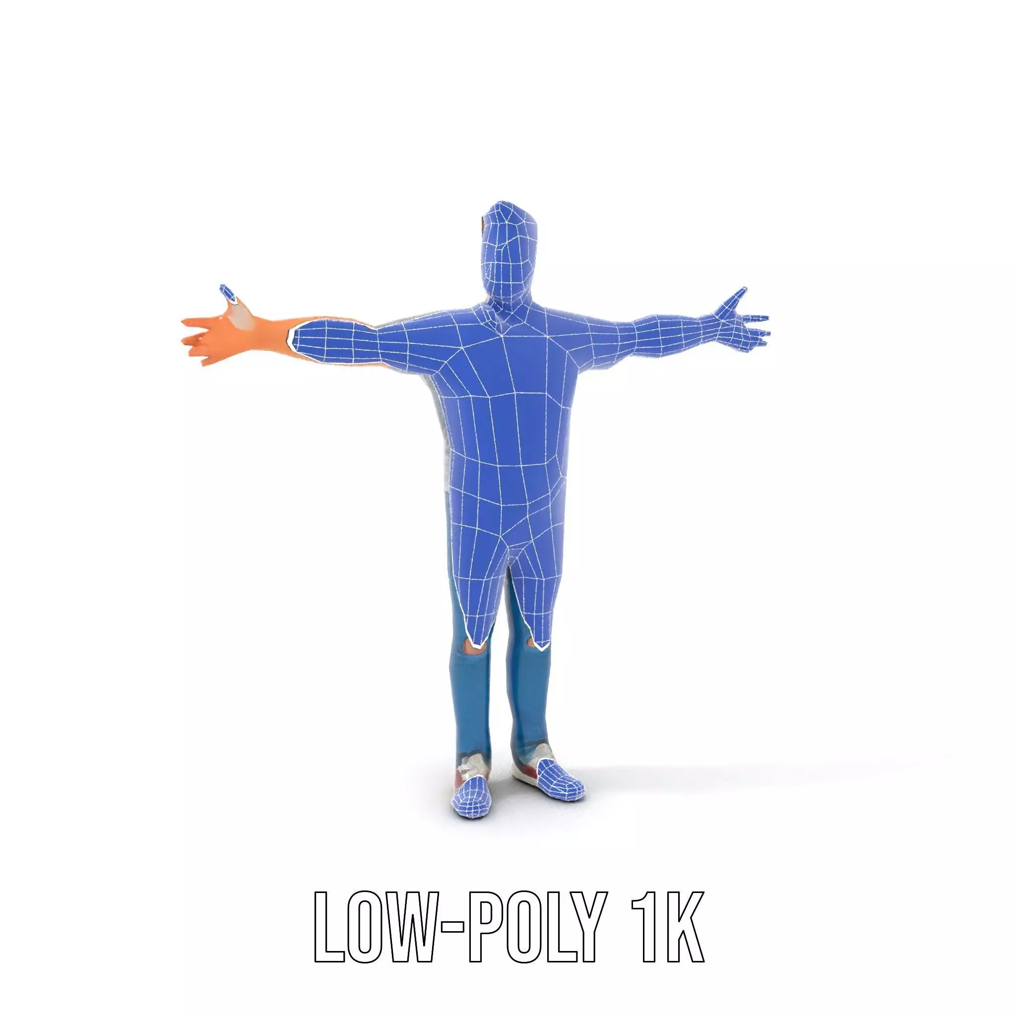 Casual Male Character Model Pack with Jeans and Polo Shirt Low-poly 3D model_26